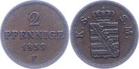 Sachsen-Albertinische Linie 2 Pfennig Johann 1854-1873. -