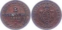 Sachsen-Albertinische Linie 2 Pfennig Johann 1854-1873. -