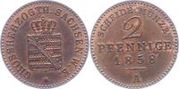 Sachsen-Weimar-Eisenach 2 Pfennig Carl Alexander 1853-1901. -
