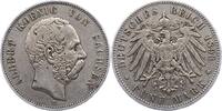 Sachsen 5 Mark Albert 1873-1902. -