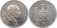 Sachsen 3 Mark Friedrich August III. 1904-1918. -