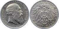 Baden 2 Mark Friedrich I. 1856-1907. -