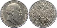 Baden 2 Mark Friedrich I. 1856-1907. -