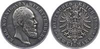 Württemberg 2 Mark Karl 1864-1891. -