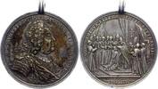Sachsen-Albertinische Linie Silbergussmedaille Friedrich August II. 1733-1763. -