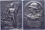 Frankreich Versilberte Bronzemedaille Dritte Republik 1870-1940. -