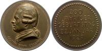 Personenmedaillen Bronzemedaille Lessing, Gotthold Ephraim *22.1.1729 Kamenz, +15.2.1781 Braunschweig, Dichter und Kritiker. -