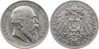 Baden 2 Mark Friedrich I. 1856-1907. -