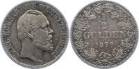 Württemberg 1/2 Gulden Karl 1864-1891. -