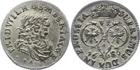 6 Gröscher 1 1686  BA Brandenburg-Preußen Friedrich Wilhelm 1640-1688. Fast vorzüglich