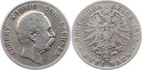 Sachsen 2 Mark Albert 1873-1902. -