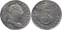 Großbritannien 3 Pence George III. 1760-1820. -