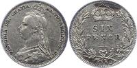 Großbritannien Sixpence Victoria 1837-1901. -