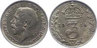 Großbritannien 3 Pence George V. 1910-1936. -