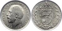 Großbritannien 3 Pence George V. 1910-1936. -