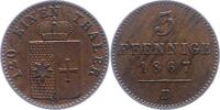 Waldeck 3 Pfennig Georg Victor 1852-1893. -