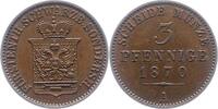 Schwarzburg-Sondershausen 3 Pfennig Günther Friedrich Karl II. 1835-1880. -