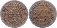 Paderborn, Bistum 6 Pfennig Clemens August von Bayern 1719-1761. -