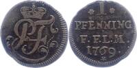 Fulda-Bistum Pfennig Heinrich VIII. von Bibra 1759-1788. -
