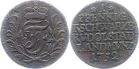 Schwarzburg-Rudolstadt Pfennig Johann Friedrich 1744-1767. -