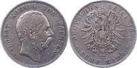 Sachsen 5 Mark Albert 1873-1902. -