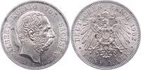 Sachsen 5 Mark Albert 1873-1902. -