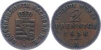 Sachsen-Weimar-Eisenach 2 Pfennig Carl Alexander 1853-1901. -