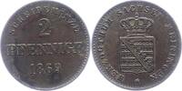 Sachsen-Meiningen 2 Pfennig Georg II. 1866-1914. -