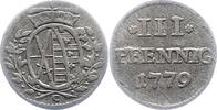 Sachsen-Albertinische Linie 3 Pfennig Friedrich August III. 1763-1806. -