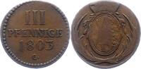 Sachsen-Albertinische Linie 3 Pfennig Friedrich August III. 1763-1806. -