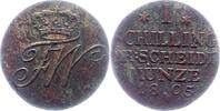 Brandenburg-Preußen Cu Schilling Friedrich Wilhelm III. 1797-1840. -