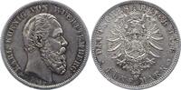 Württemberg 5 Mark Karl 1864-1891. -
