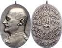 Versilberte Bronzemedaille 1913-1918 Bayern Ludwig III. 1913-1918. Originalhenkel, vorzüglich
