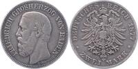 Baden 2 Mark Friedrich I. 1856-1907. -