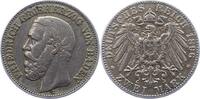 Baden 2 Mark Friedrich I. 1856-1907. -