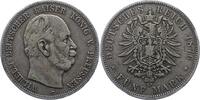 Preußen 5 Mark Wilhelm I. 1861-1888. -