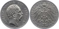2 Mark 1901  E Sachsen Albert 1873-1902. Sehr schön +