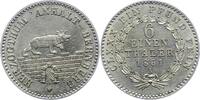 Anhalt-Bernburg 1/6 Ausbeutetaler Alexander Carl 1834-1863. -