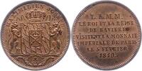 Kupfermedaille in 2 Francs Größe 18 1810 Bayern Maximilian I. Joseph 1806-1825. Vorzüglich - Stempelglanz