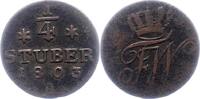 Brandenburg-Preußen Cu 1/4 Stüber 1 Friedrich Wilhelm III. 1797-1840. -