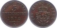 Brandenburg-Preußen 3 Pfennig Wilhelm I. 1861-1888. -