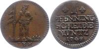 Braunschweig-Calenberg-Hannover Pfennig Georg II. 1727-1760. -
