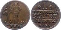 Braunschweig-Calenberg-Hannover Pfennig Georg II. 1727-1760. -