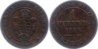 Sachsen-Albertinische Linie Pfennig Johann 1854-1873. -