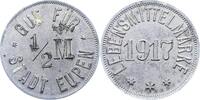 1/2 Mark 1917 Eupen, Rhainprovinz Stadt. Partiell korrodiert, sehr schön