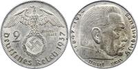 Drittes Reich 2 Mark 1937 J Vorzüglich + 32,00 EUR Differenzbesteuert nach §25a UStG zzgl. 5,00 EUR Versand