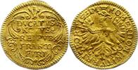 Frankfurt-Stadt Dukat Gold 1658 Minimal gewellt, sehr schön