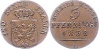 Brandenburg-Preußen 3 Pfennig Friedrich Wilhelm III. 1797-1840. -