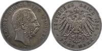Sachsen 5 Mark Albert 1873-1902. -