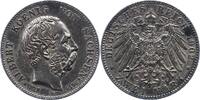 Sachsen 2 Mark Albert 1873-1902. -
